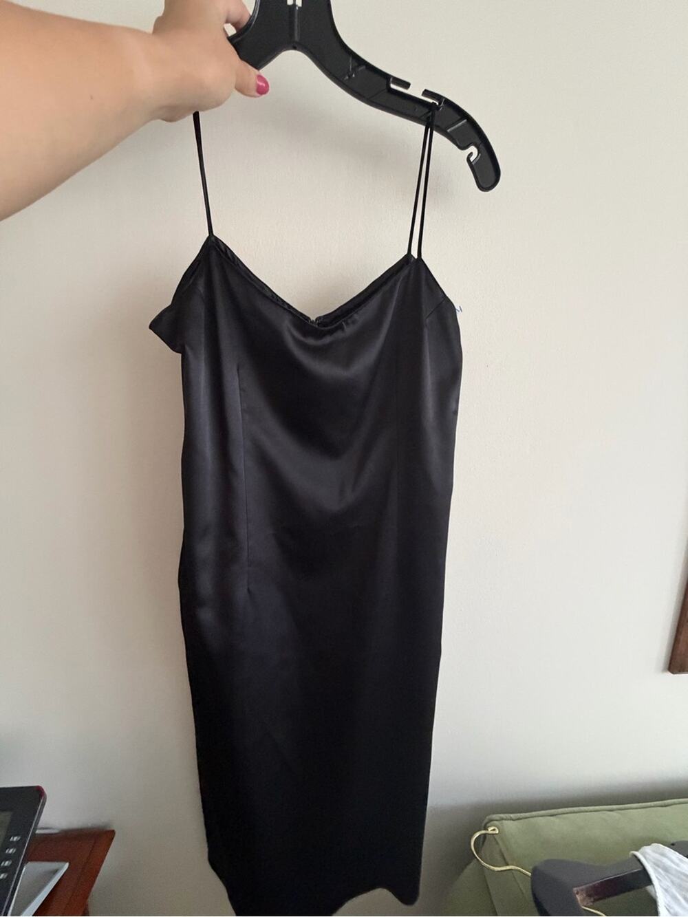 🗽🩶Teri Jon Slip Dress with Spaghetti Straps